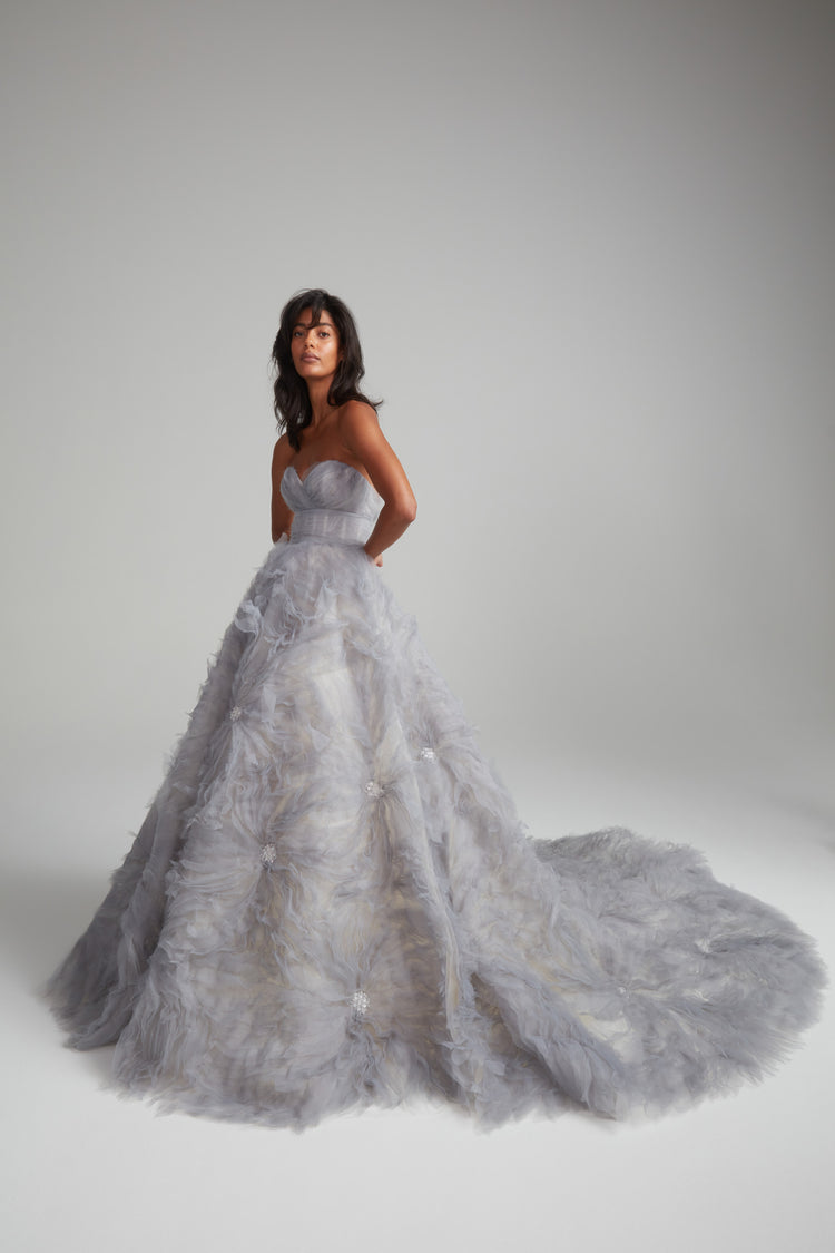 Amsale_Bridal_MEREDITH_M757_Organza_Strapless_Floral_Oversized_BallGown_Side