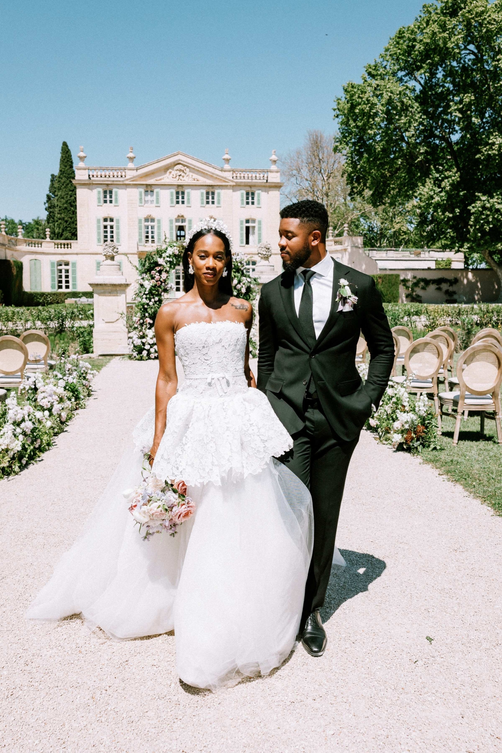 A Lavender and Cream Garden Wedding at Provencal Chateau