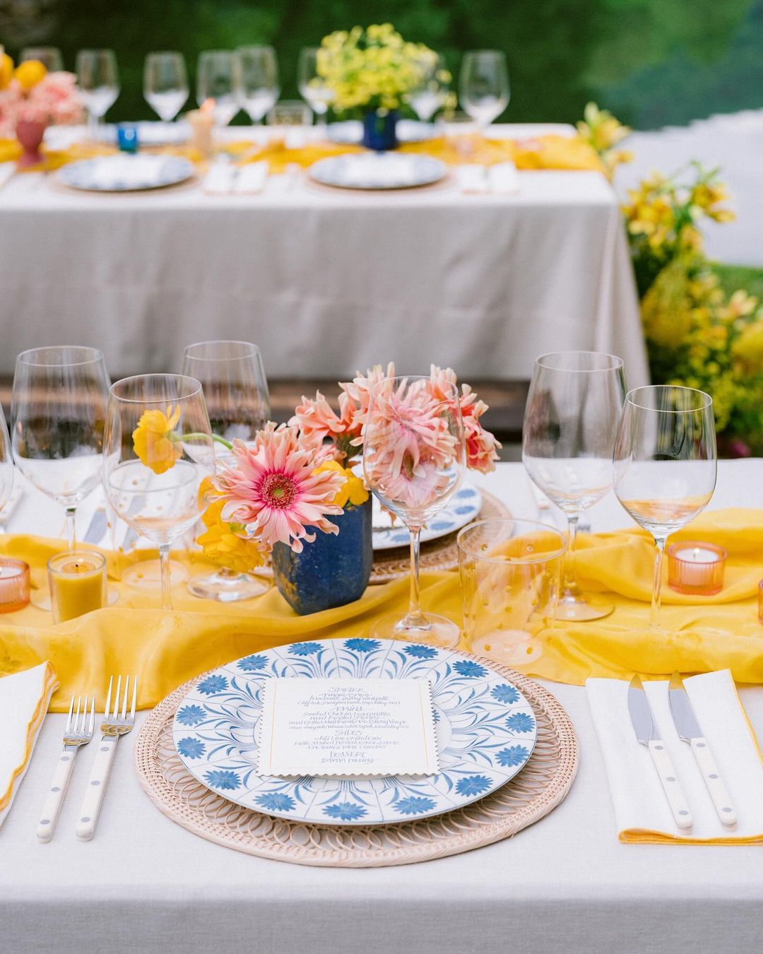 Photo: Jose Villa / Planner: Bustle Events / Floral: Tulipina Design  / Table Runners: Silk and Willow