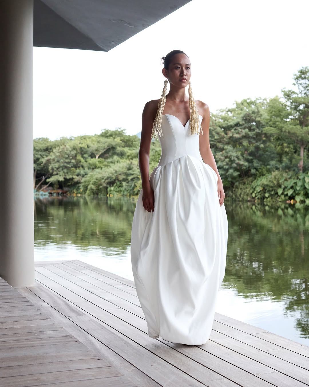 halter drop waist wedding dress Adult Kaia Drop Waist Dress & Bodysuit – Petite Stitchery main image 0
